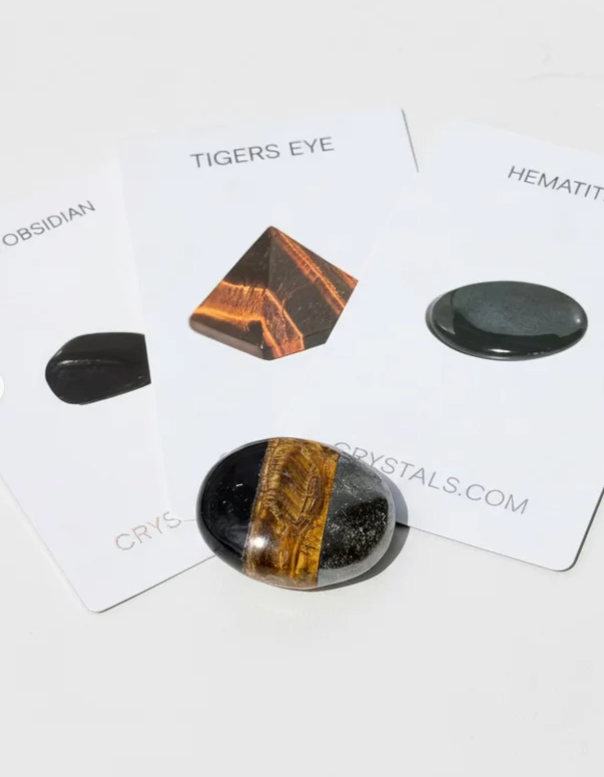 Triple Protection Palm - Hematite / Tiger Eye / Obsidian
