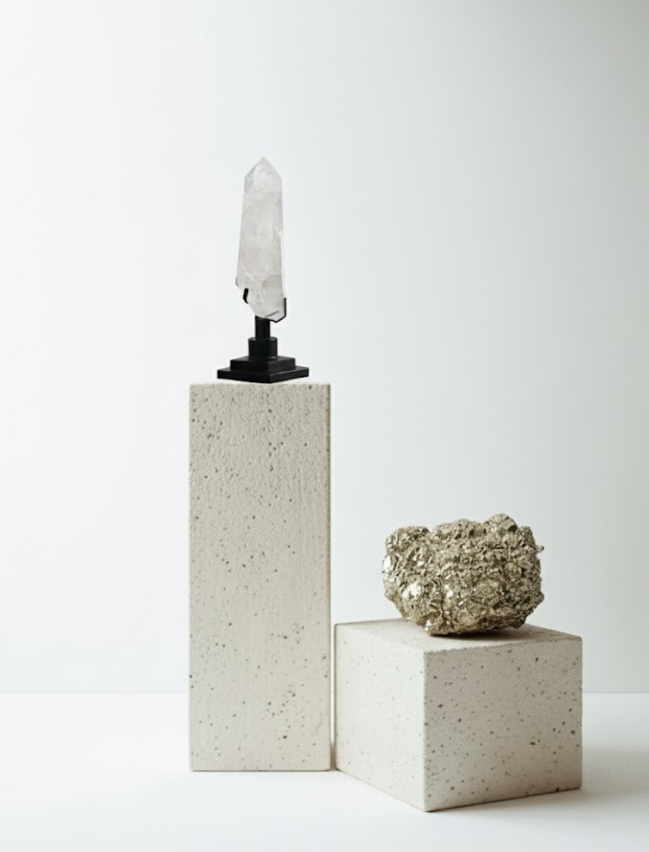Quartz & Pyrite Statement Duo — The Alchemy Pair