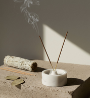White Marble Incense Stick Burner