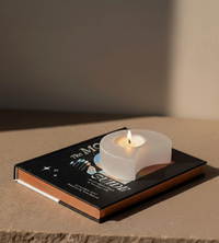 Selenite Moon Candle Holder