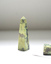 Serpentine w Pyrite Obelisk 4 inch