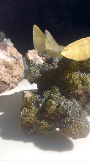 Fluorite with Pyrrhotite and Muscovite | Lindao Deposit | Inner Mongolia - rainbow fluorite crystal rough natural close up...