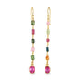 Tourmaline & Pink Topaz Dangle Earrings