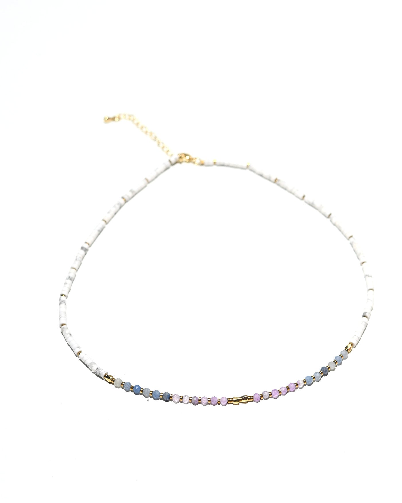 Tranquility Necklace - Amethyst, Blue Aventurine + Howlite