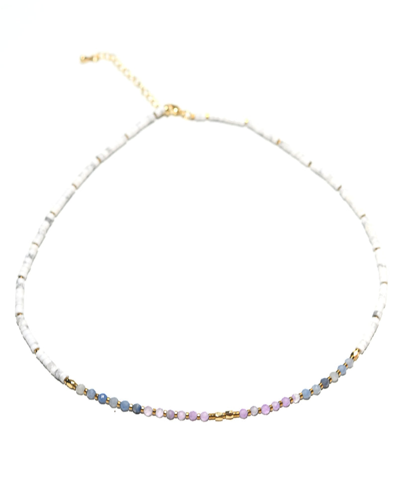 Tranquility Necklace - Amethyst, Blue Aventurine + Howlite