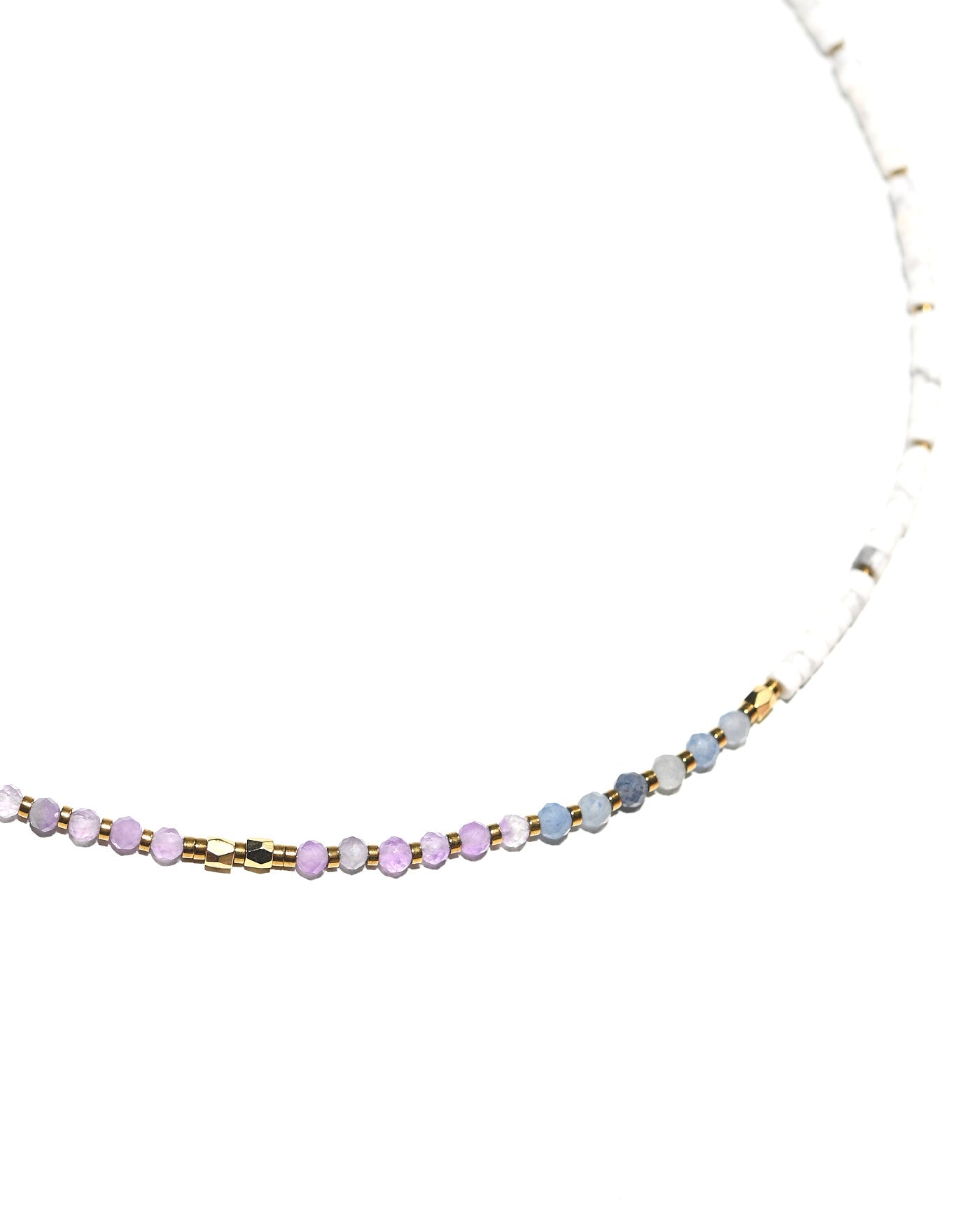 Tranquility Necklace - Amethyst, Blue Aventurine + Howlite