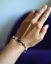 Transformation Bracelet - Clear Quartz, Amethyst + Labradorite