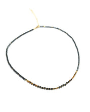 Triple Protection Necklace - Hematite, Tiger Eye + Obsidian