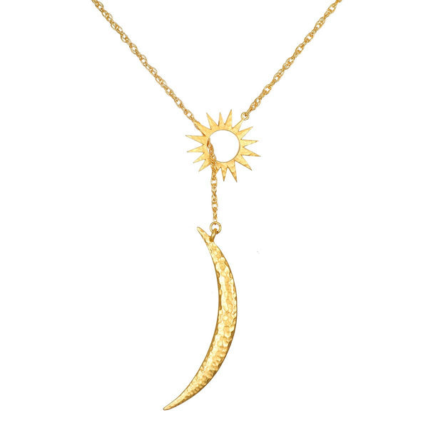 Sun & Moon Lariat Necklace | Celestial | Crystals.com