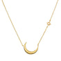 Ethereal Guide Moonstone Moon and Star Necklace 16"