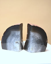 Blue Agate Bookend Set