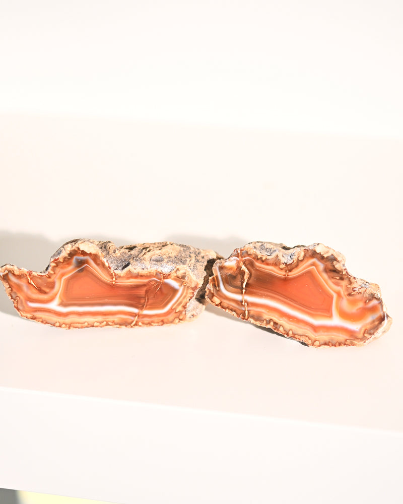 Malawi Agate Geode Pair