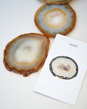 Natural Agate Coaster Set 4pc