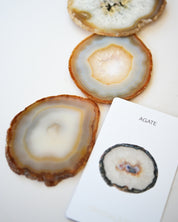 Natural Agate Coaster Set 4pc