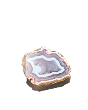 Moroccan agate geode showing banded interior