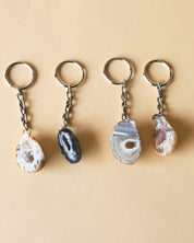 Agate Geode Keychain