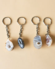 Agate Geode Keychain