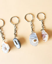 Agate Geode Keychain