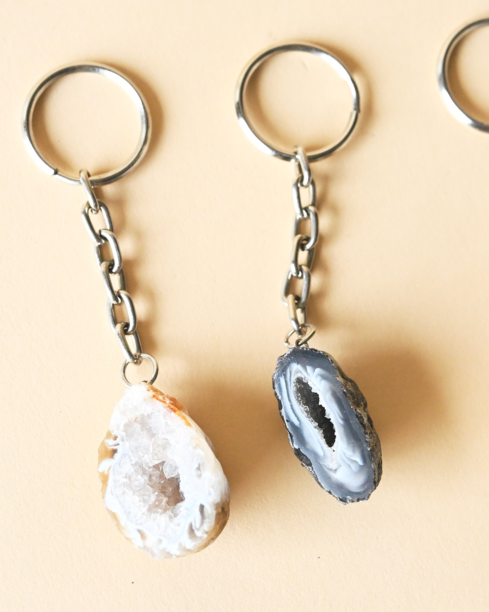 Agate Geode Keychain