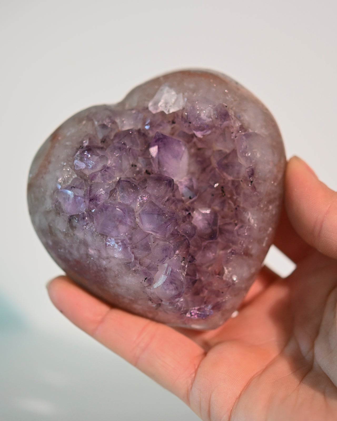 Amethyst Heart & Geode Trio