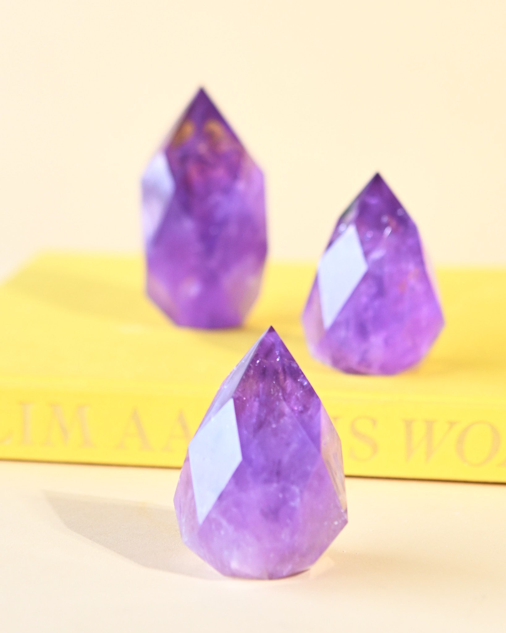 faceted amethyst point