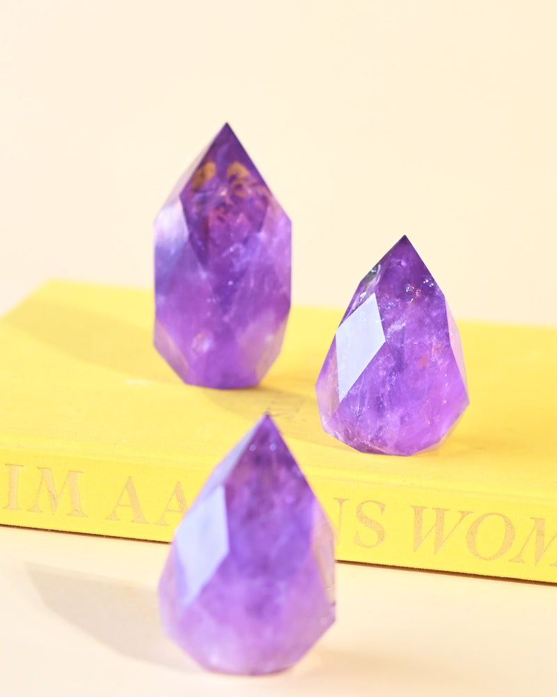 faceted amethyst point