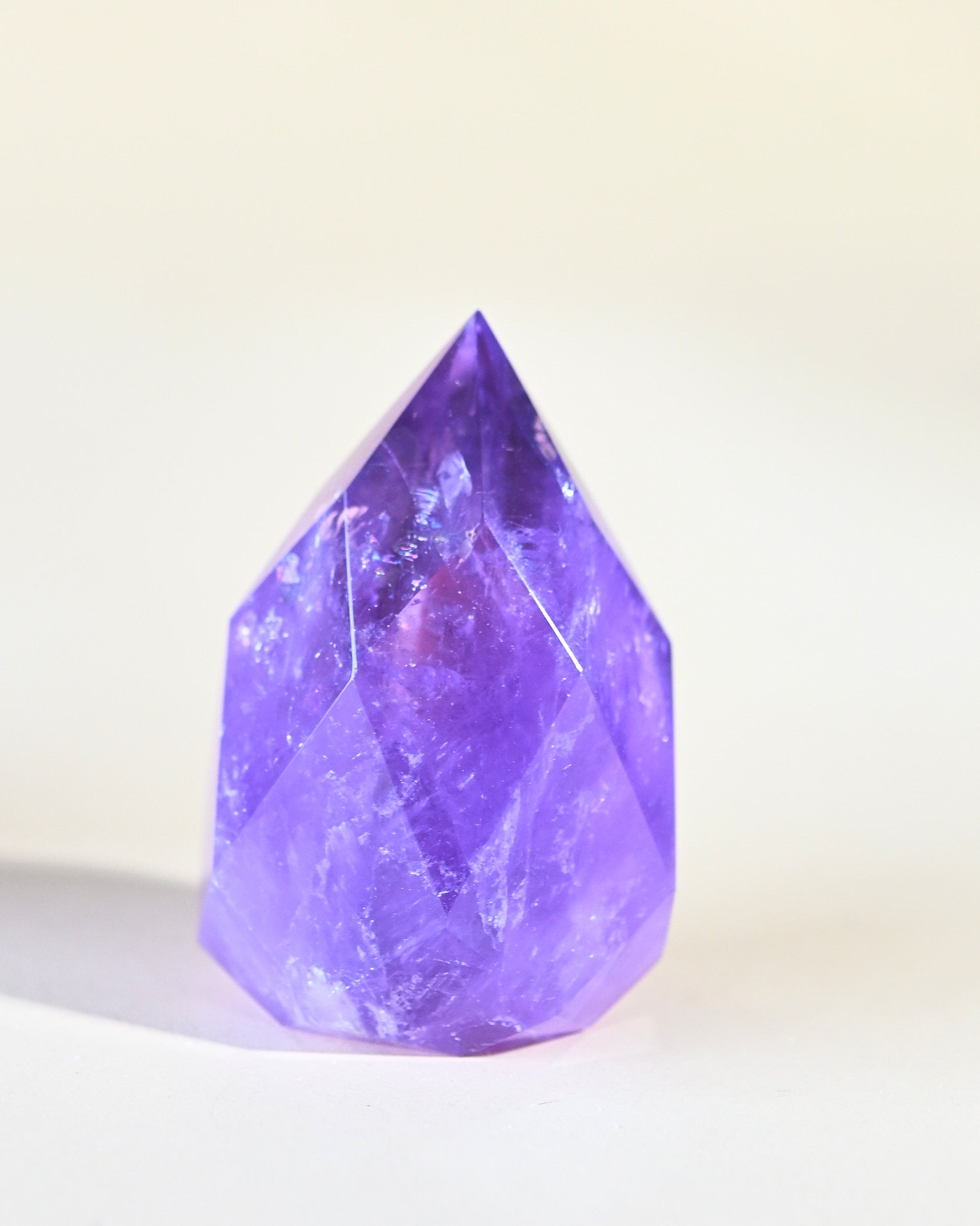 faceted amethyst point