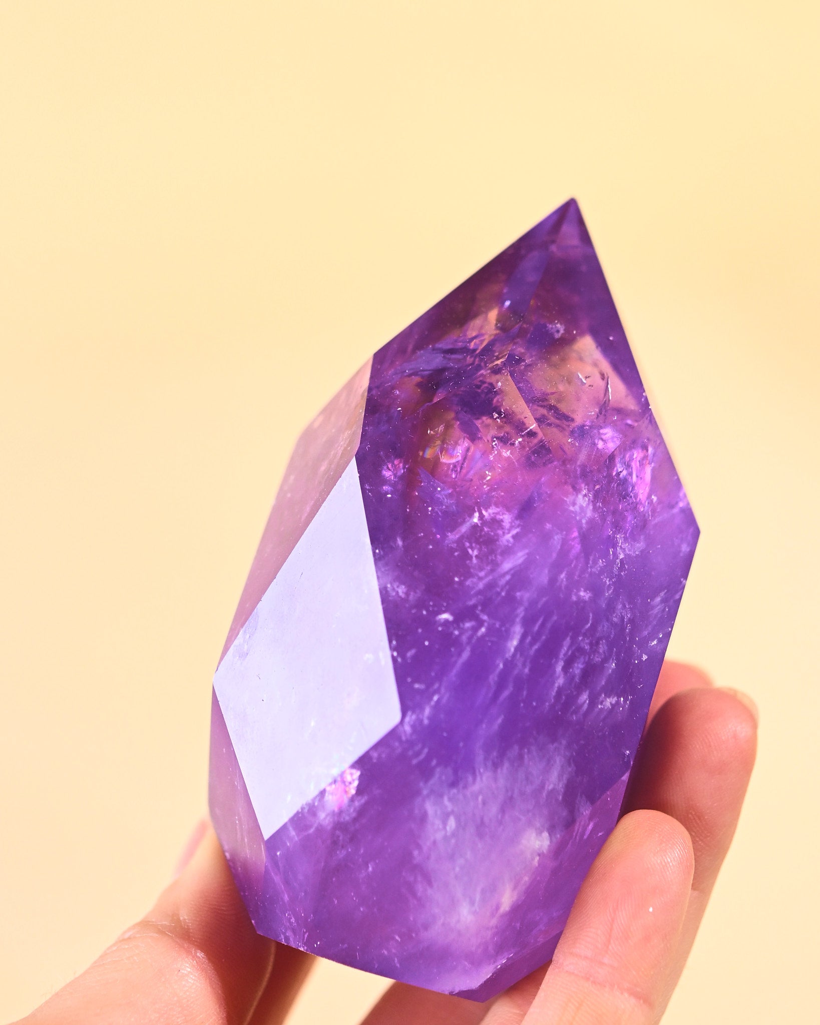 faceted amethyst point