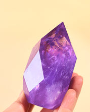 faceted amethyst point