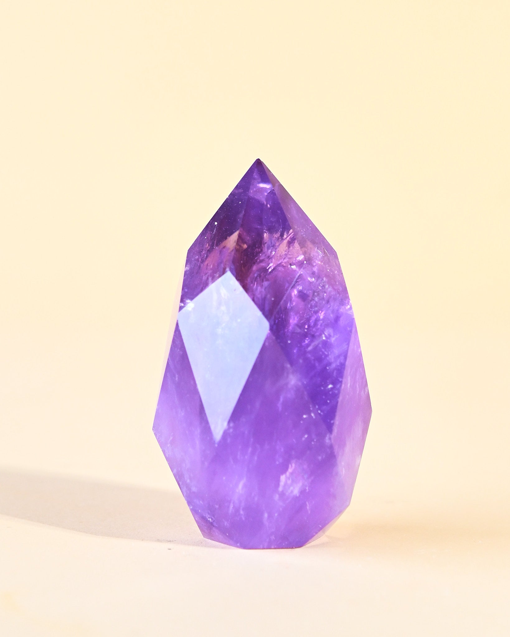 faceted amethyst point