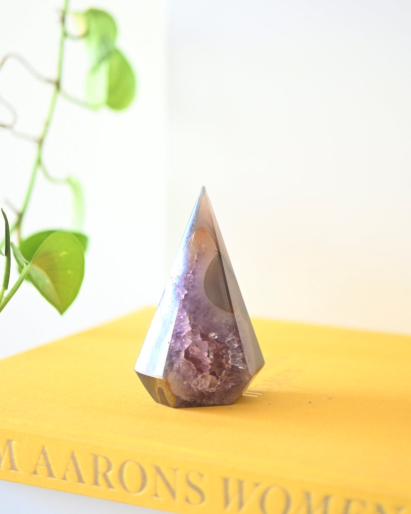 Amethyst Druzy Pyramid