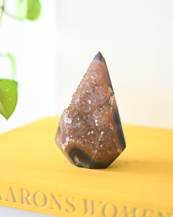 Pink Amethyst Druzy Pyramid