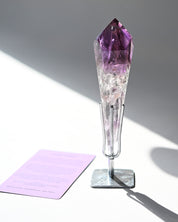 Double Terminated Bahia Amethyst Phantom on Stand