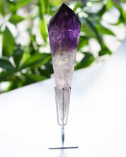 Double Terminated Bahia Amethyst Phantom on Stand