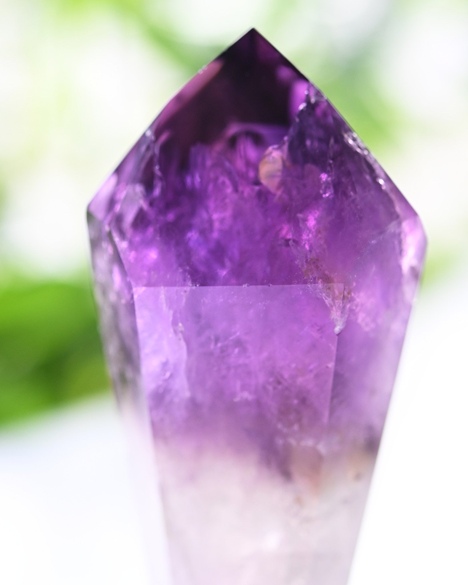 Double Terminated Bahia Amethyst Phantom on Stand