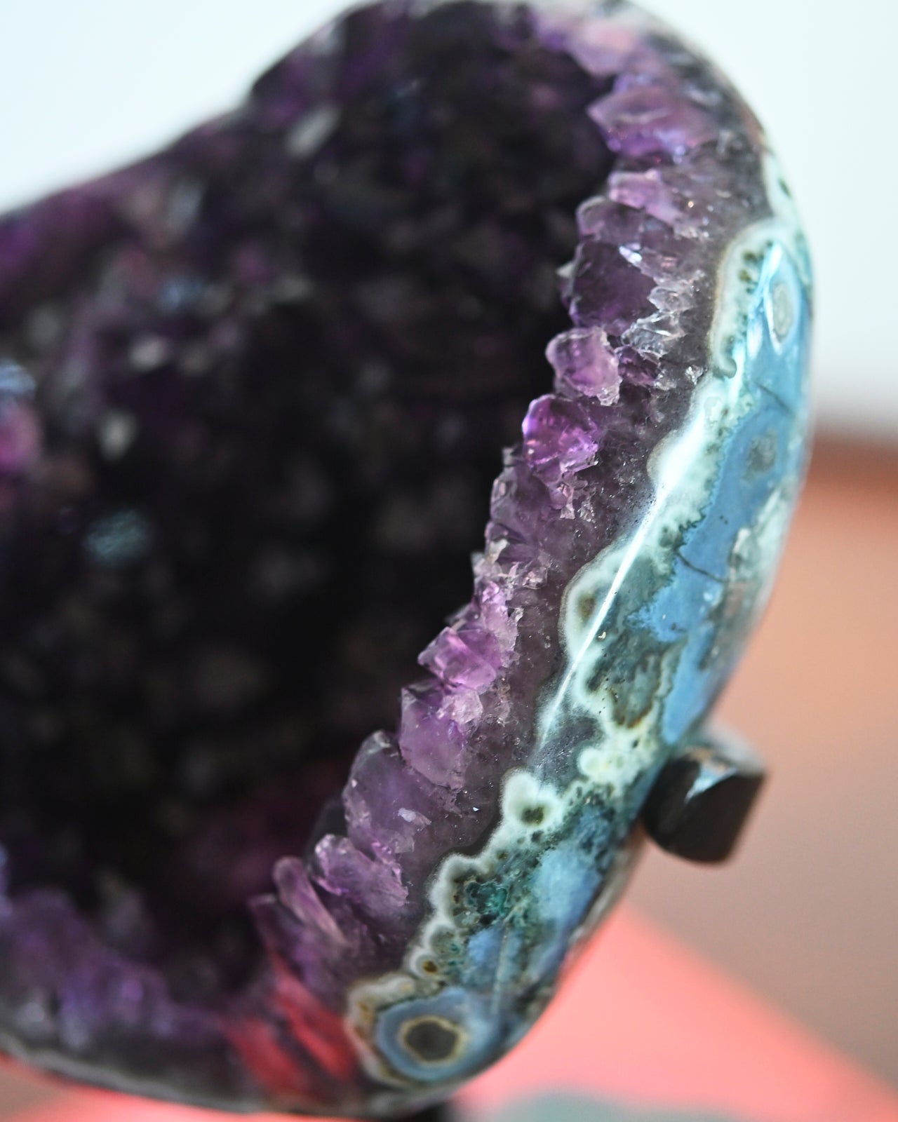 Amethyst Crystal Geode on Stand 3.7lbs