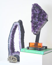 Statement Amethyst Geode | 98lb / 3ft Deep Purple Brazilian Crystal on Custom Stand