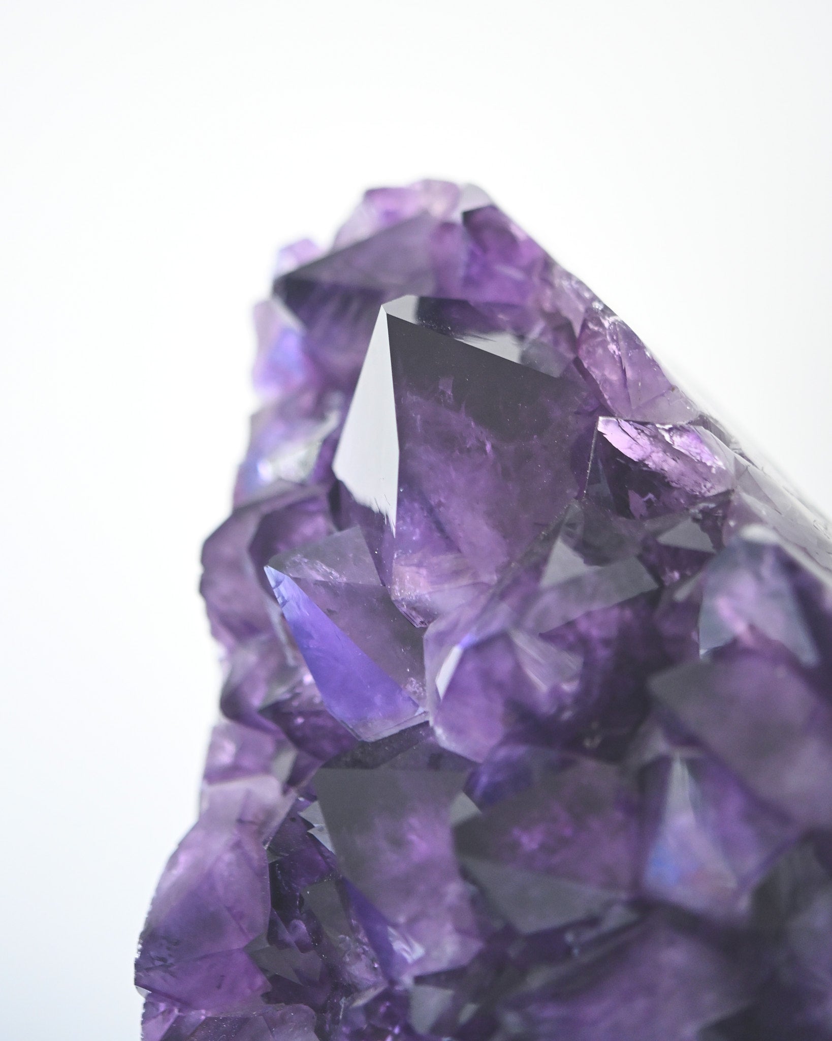  3ft Deep Purple Brazilian Crystal on Custom Stand - natural amethyst crystal cluster spe...