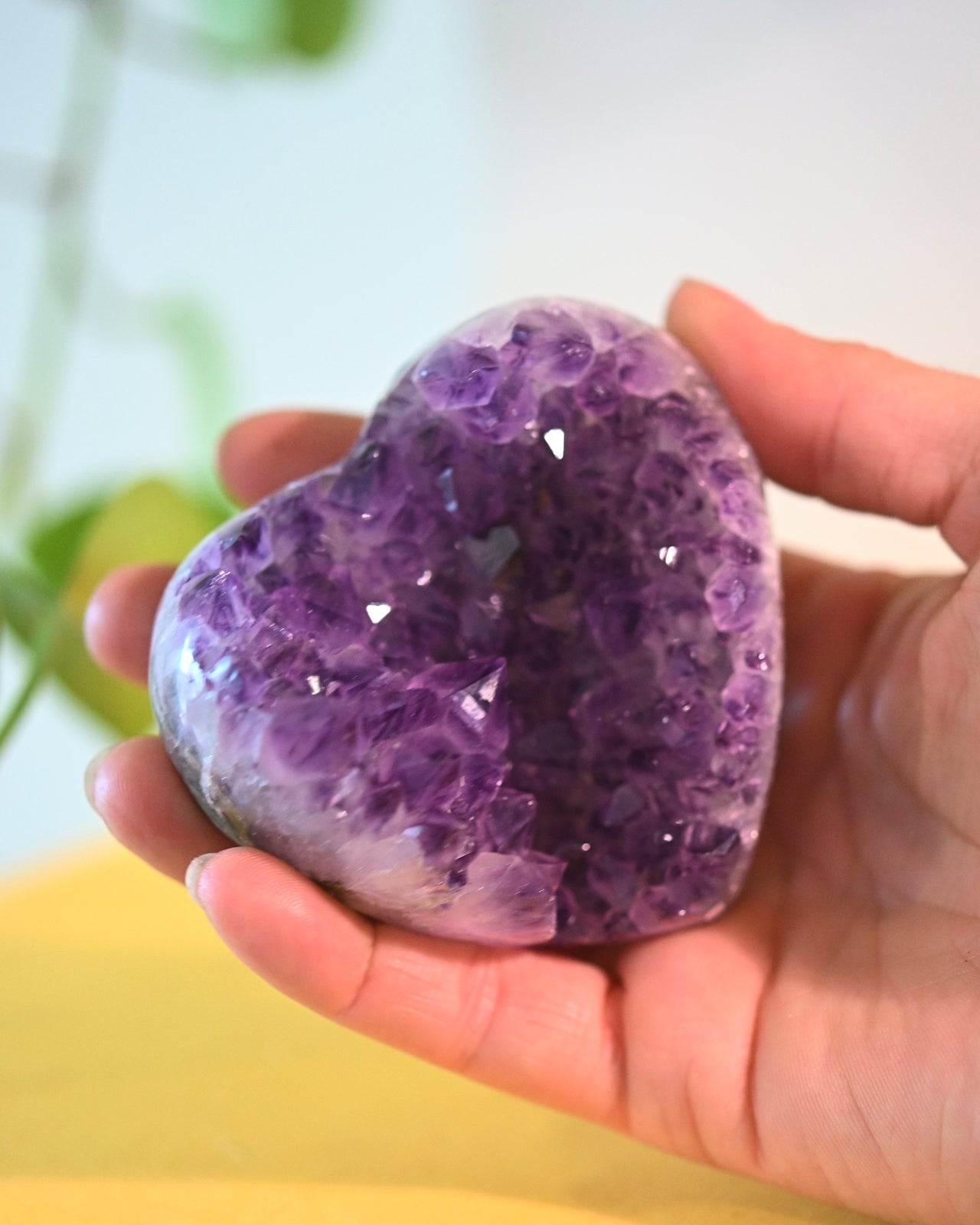 Amethyst Druzy Heart