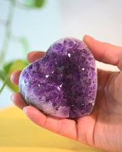 Amethyst Druzy Heart