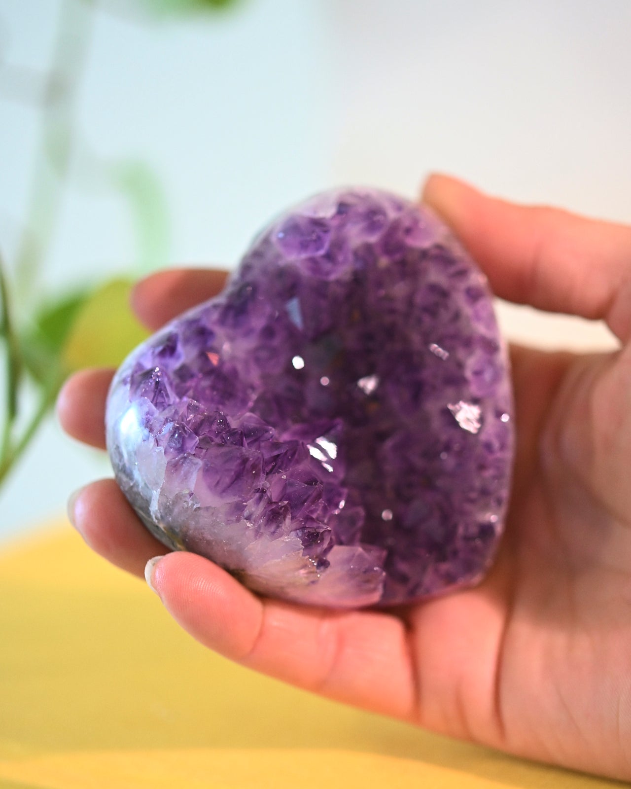 Amethyst Druzy Heart