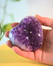 Amethyst Druzy Heart