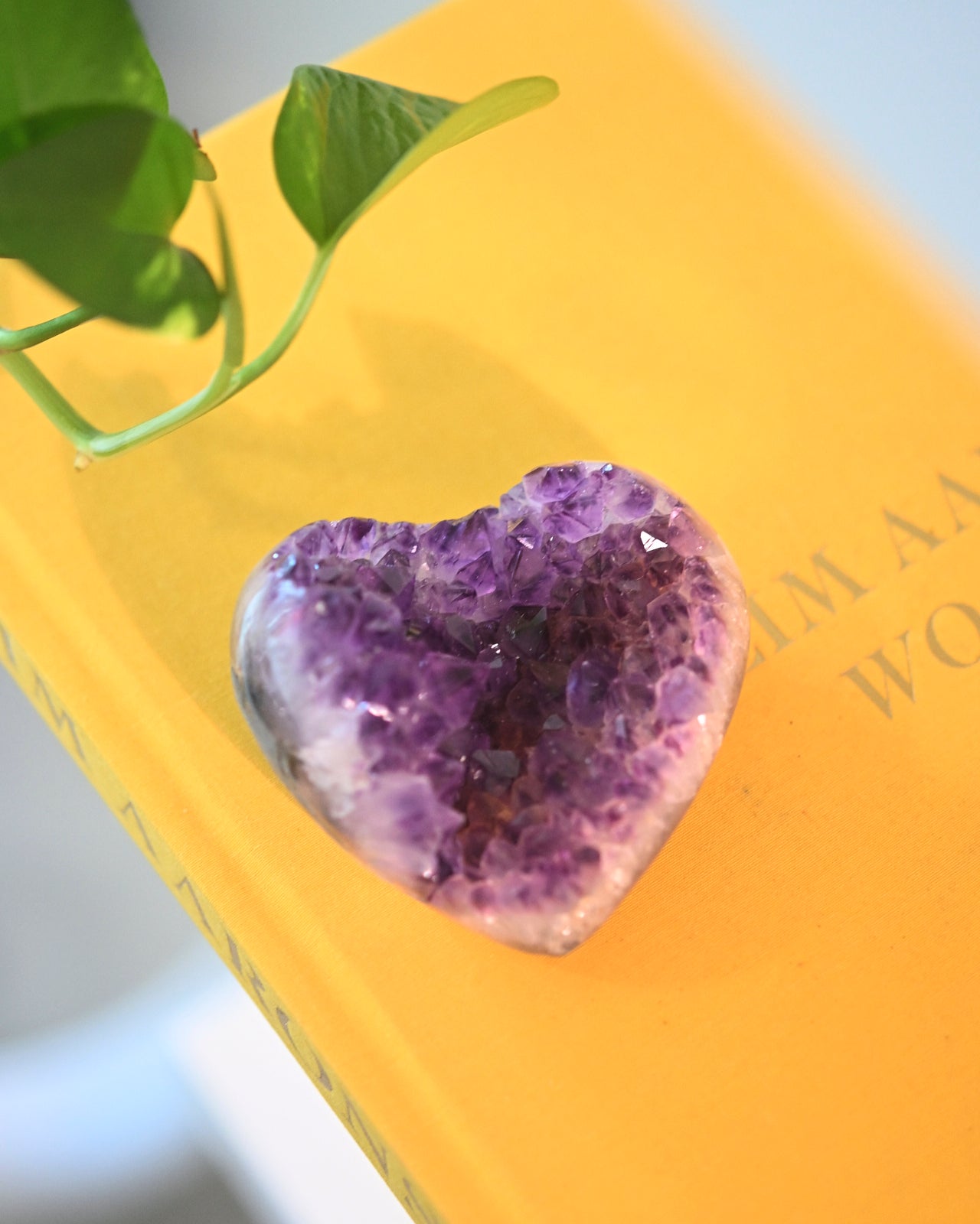 Amethyst Druzy Heart