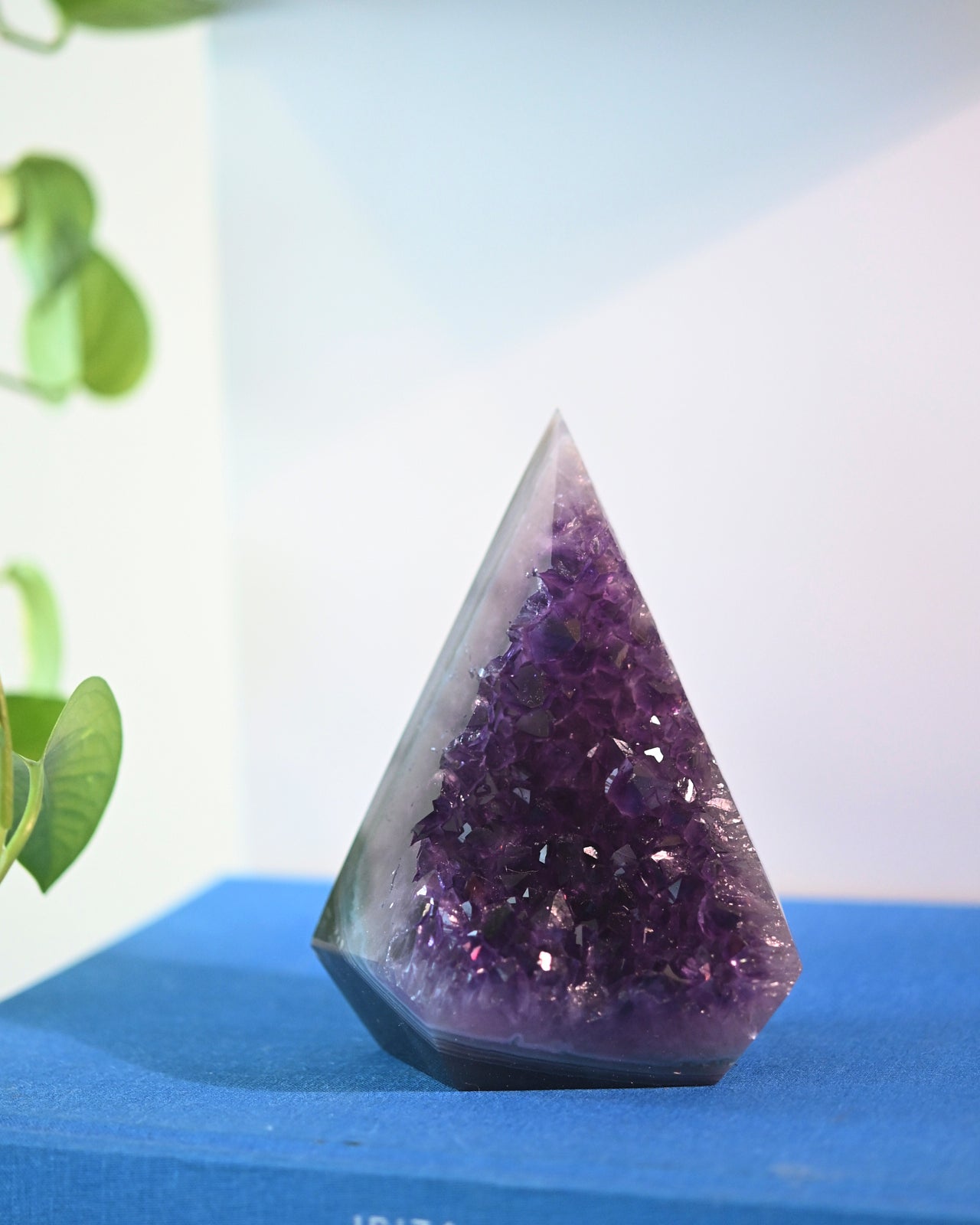 Amethyst Druzy Pyramid 5 inch