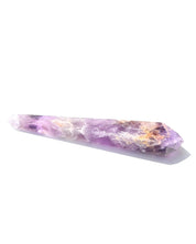 Amethyst double terminated point side view