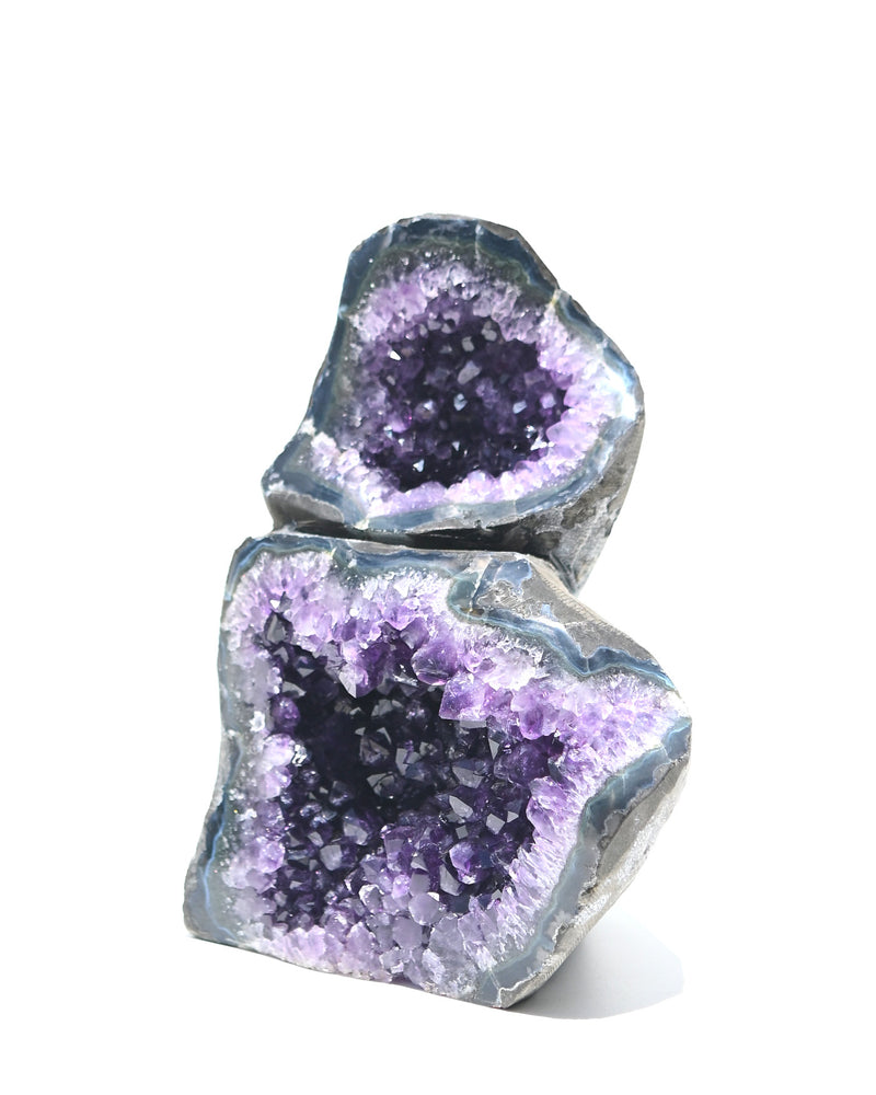 Amethyst Geode with Polished Agate Border - Uruguay (10.5 lbs)
