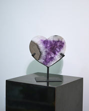 Amethyst Calm & Protection Trio – XL Heart, Geode & Tower