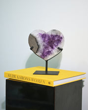 Amethyst Calm & Protection Trio – XL Heart, Geode & Tower
