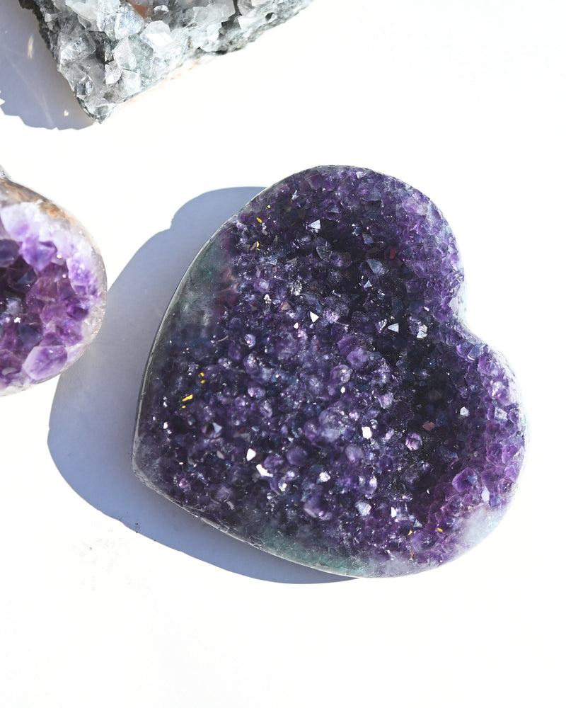 Amethyst Geode Heart 4.5in 265g No. 823