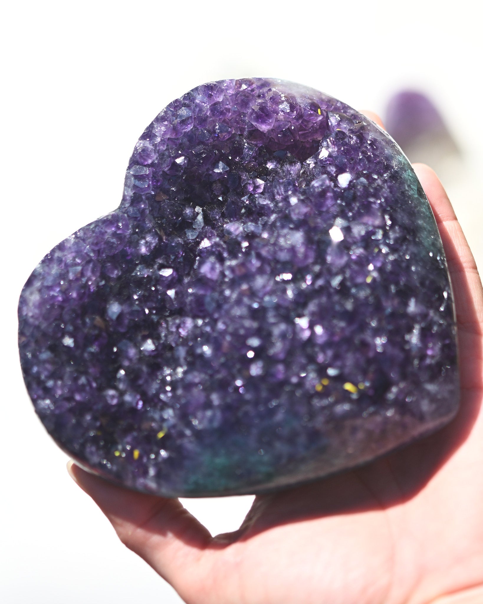 Amethyst Geode Heart 4.5in